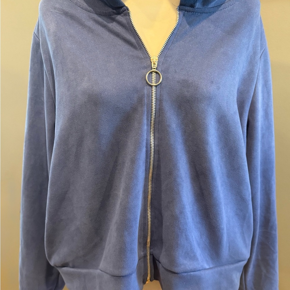 *PRE-OWNED* Women's Size 4x Love Blue Zip-Up Hoodie - Picture 4 of 6